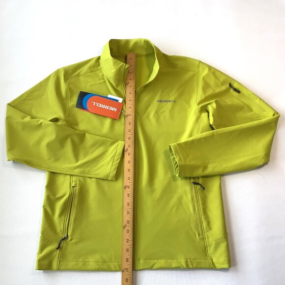 NWT Merrell Jacket Full Zip Softshell Yellow-Green Men's Medium - Picture 11 of 14